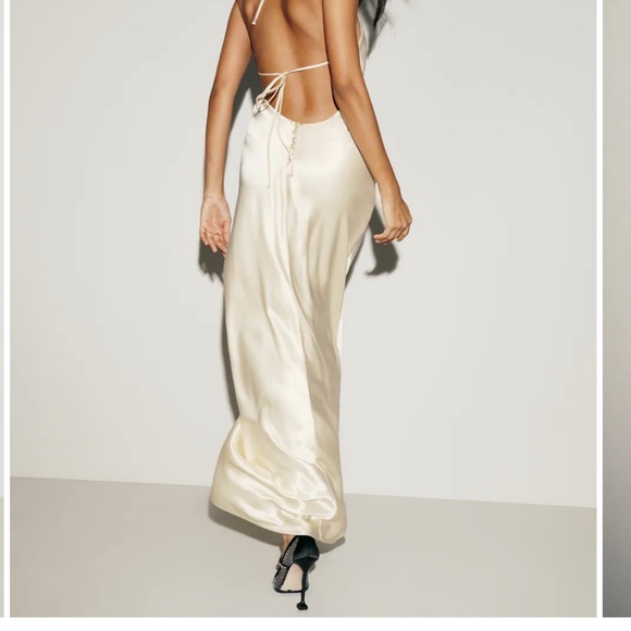 Reformation Ivory Silk Wedding Dress - Picture 6 of 10